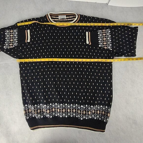 GFC Black, Brown, White Vintage Retro Oversize Men’s Sweater Large (Estimated) - Picture 7 of 11